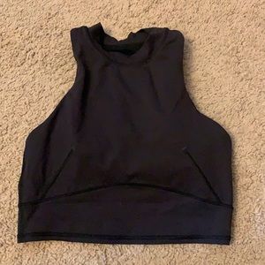 Black lulu lemon crop top! Mesh design in back